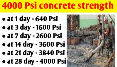 concrete 7 day break test|4000 psi concrete curing time.